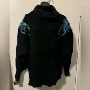 VTG bejeweled on the shoulder sweater